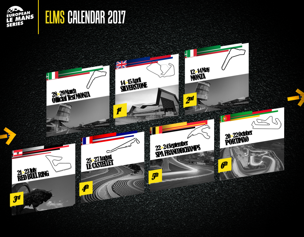 ELMS MAINTAINS STABILITY WITH 2017 CALENDAR