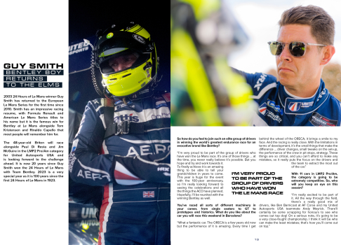 BARCELONA PROGRAMME: Bentley Boy Guy Smith Returns to the ELMS